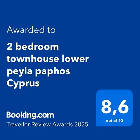 2 Bedroom Townhouse Lower Paphos Cyprus * 페이야